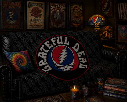 Rocksax Grateful Dead  Blanket - Logo