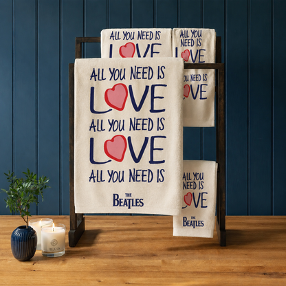 Rocksax The Beatles Towel - All The Need Is Love Repeat