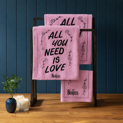 Rocksax The Beatles Towel - All The Need Is Love Flowers