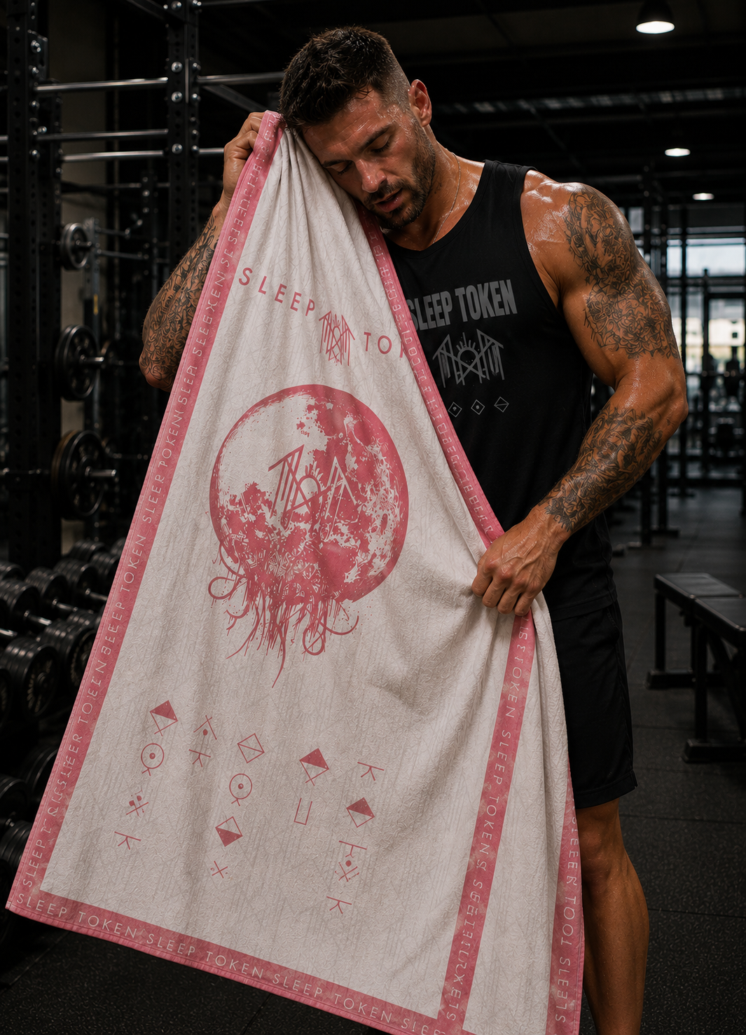 Rocksax Sleep Token Towel - Summoning White