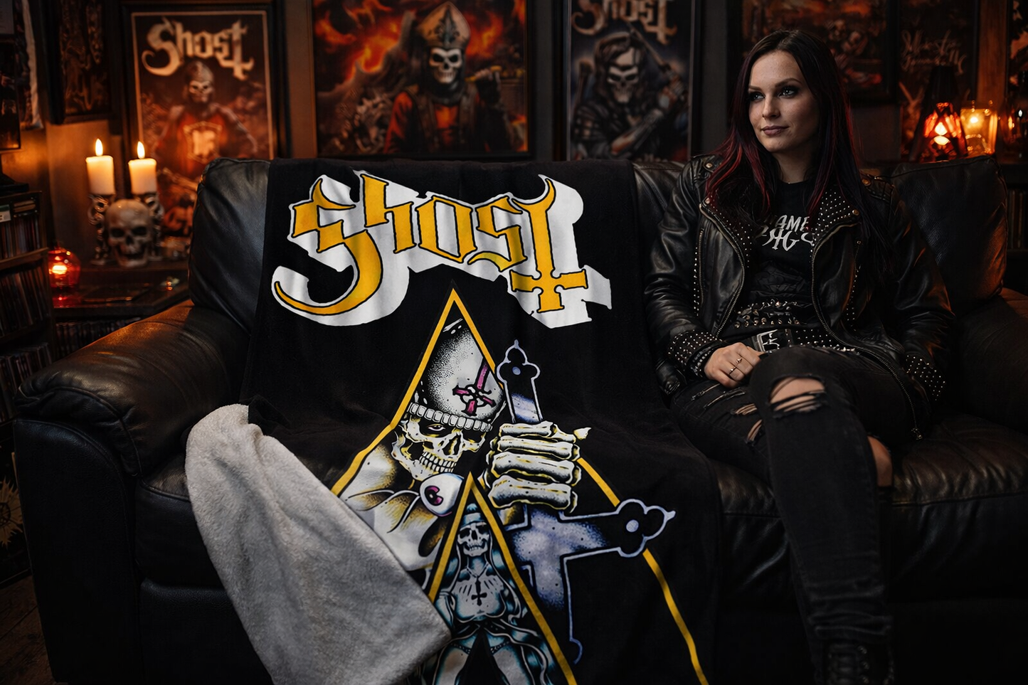 Rocksax Ghost  Blanket - Clockwork