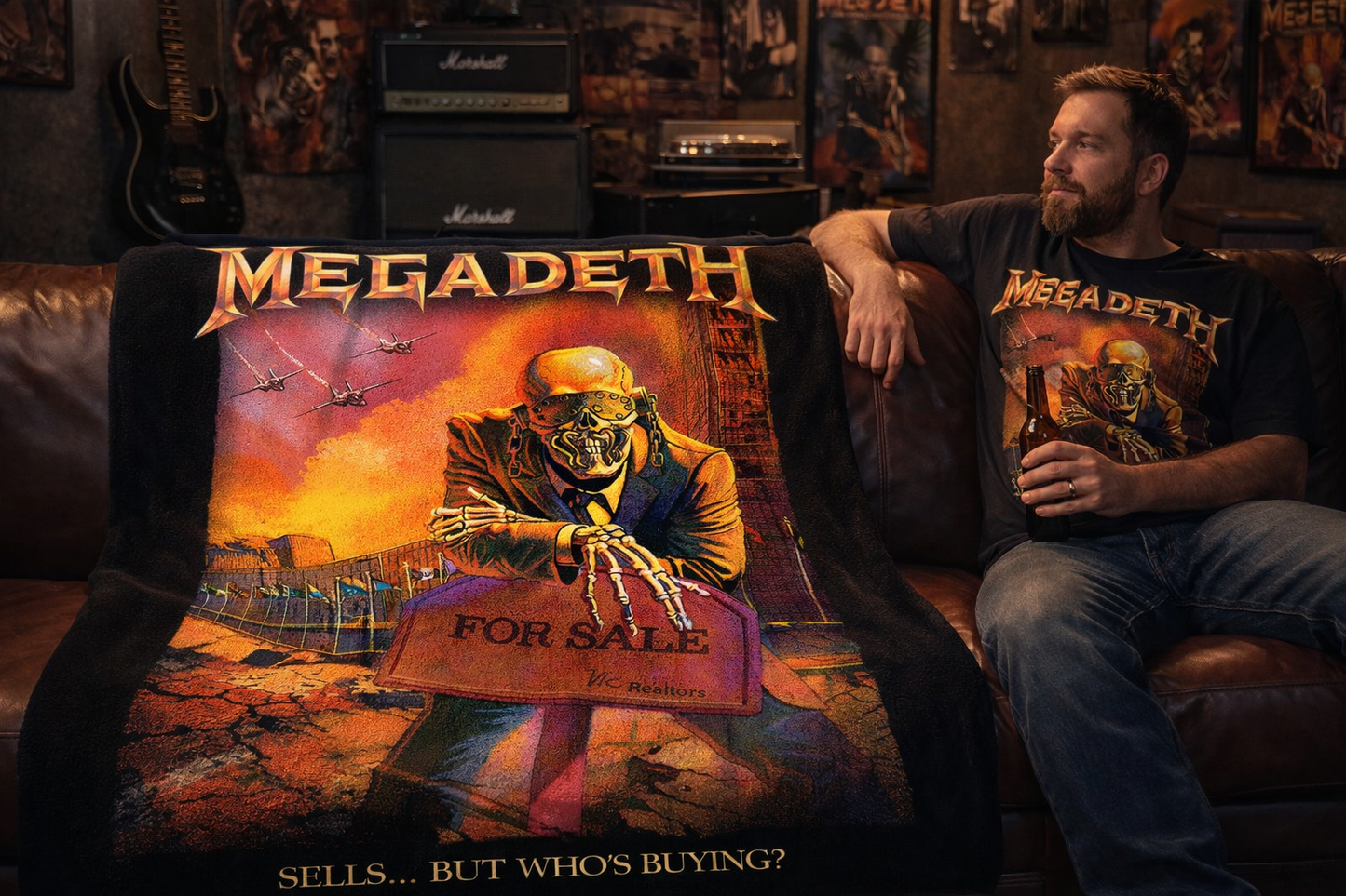 Rocksax Megadeth Blanket - Rust 2