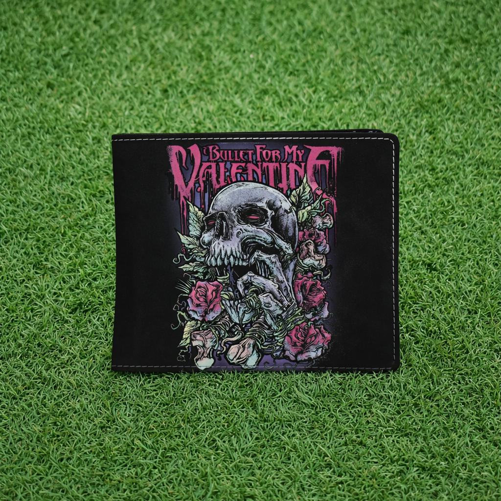 Rocksax Bullet For My Valentine Wallet - Skull Red Eyes