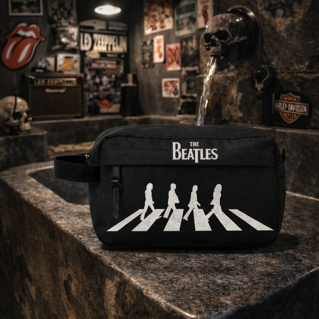 Rocksax The Beatles Wash Bag - Abbey Rd (B/W)