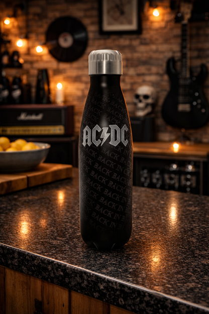 Rocksax AC/DC Drink Bottle - Back In Black