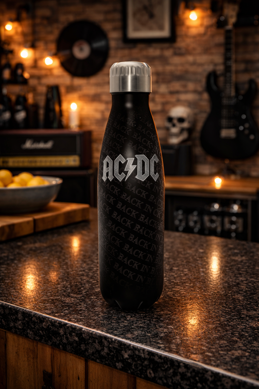 Rocksax AC/DC Drink Bottle - Back In Black
