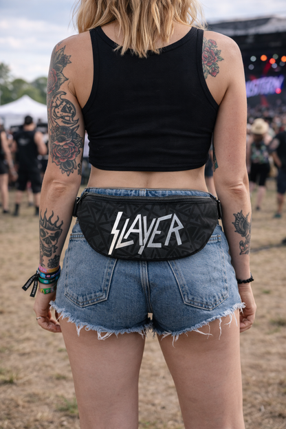 Rocksax Slayer Bum Bag - Logo Silver