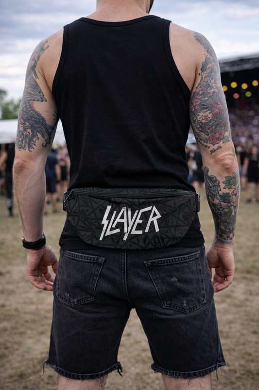 Rocksax Slayer Bum Bag - Logo Silver