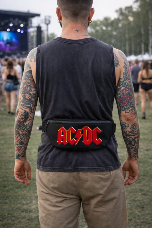 Rocksax AC/DC Bum Bag - Red Logo