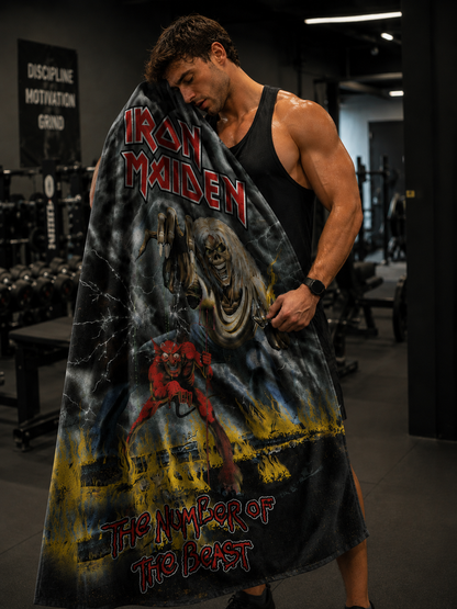 Rocksax Iron Maiden Towel - Number of The Beast