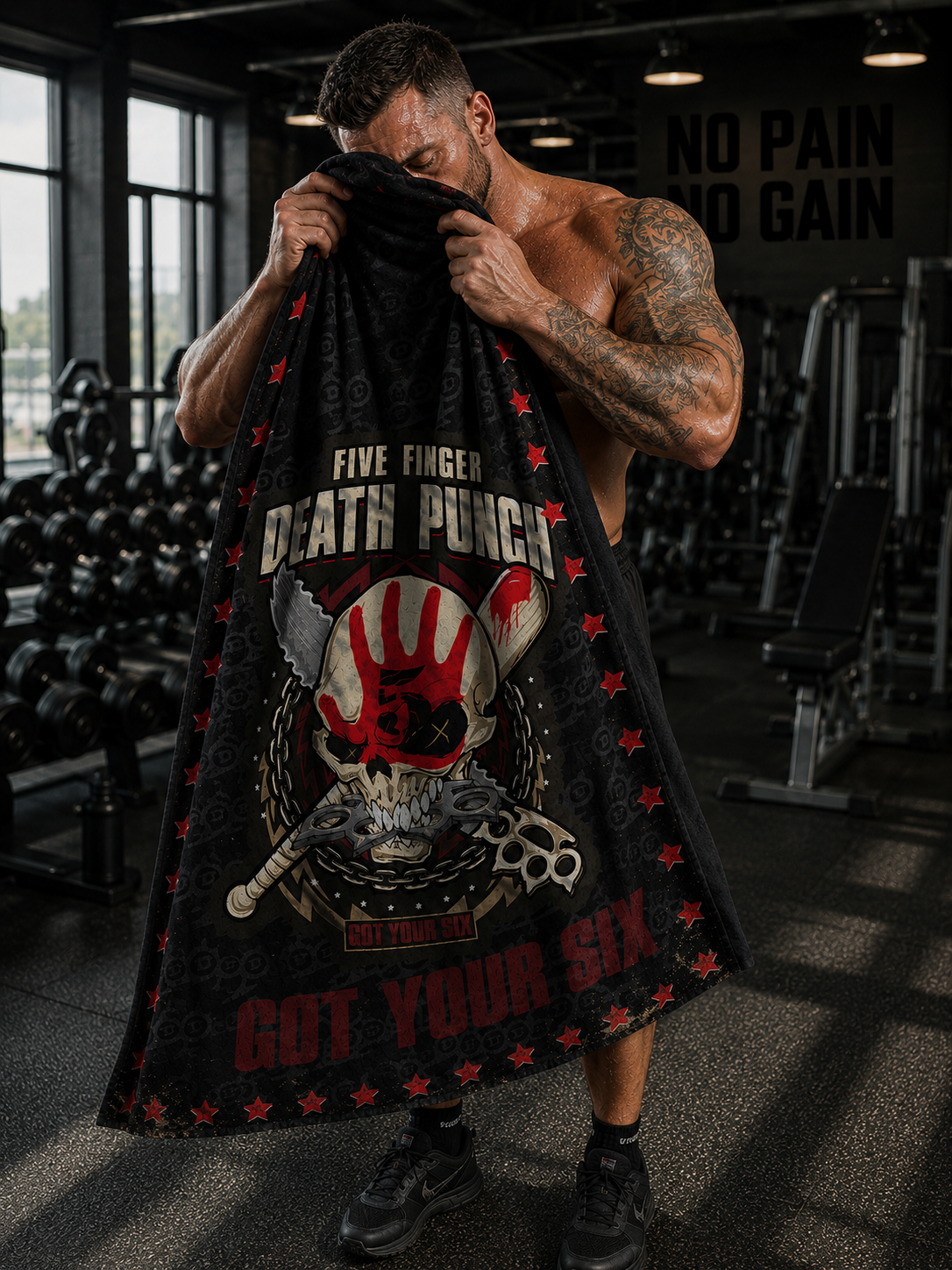 Rocksax Five Finger Death Punch Towel - Got Your Six