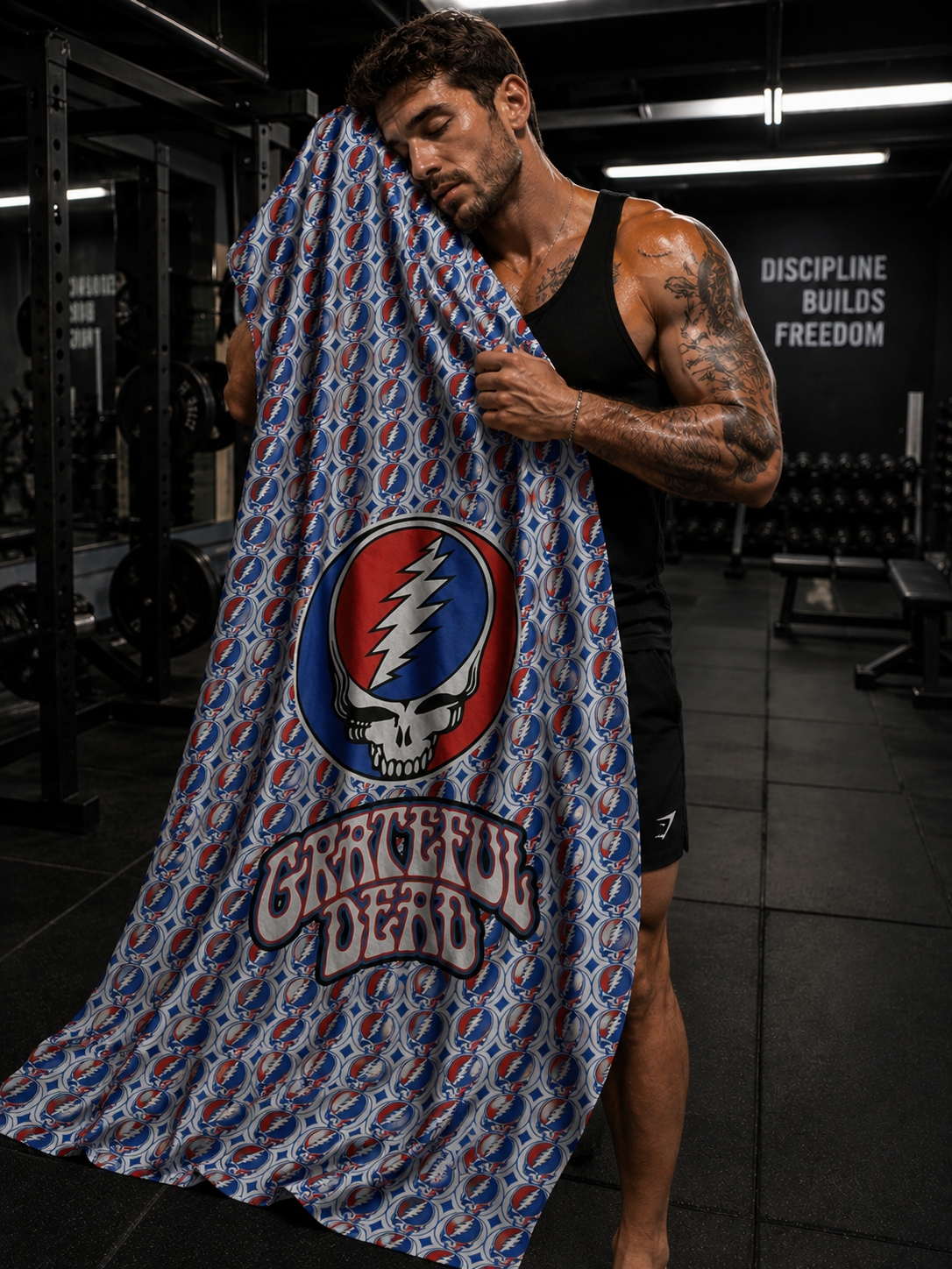 Rocksax Grateful Dead Towel - Logo Repeat