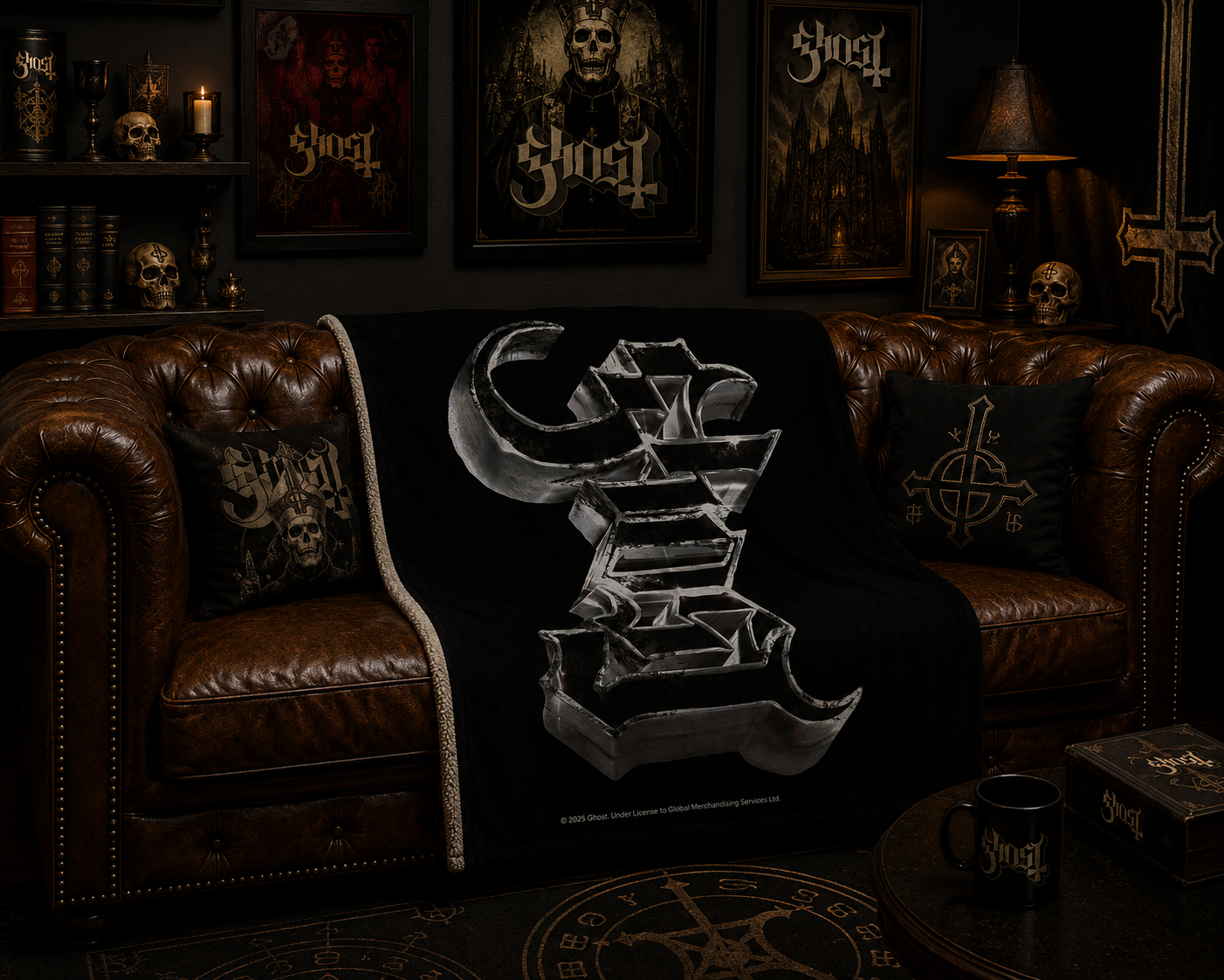 Rocksax Ghost  Blanket - Chrome Logo