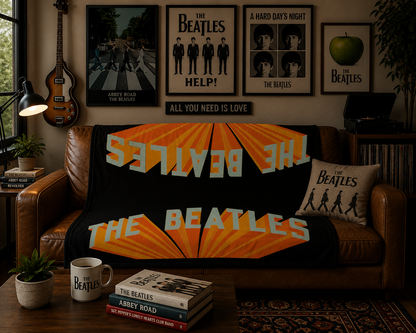 Rocksax The Beatles Blanket - 70's Logo