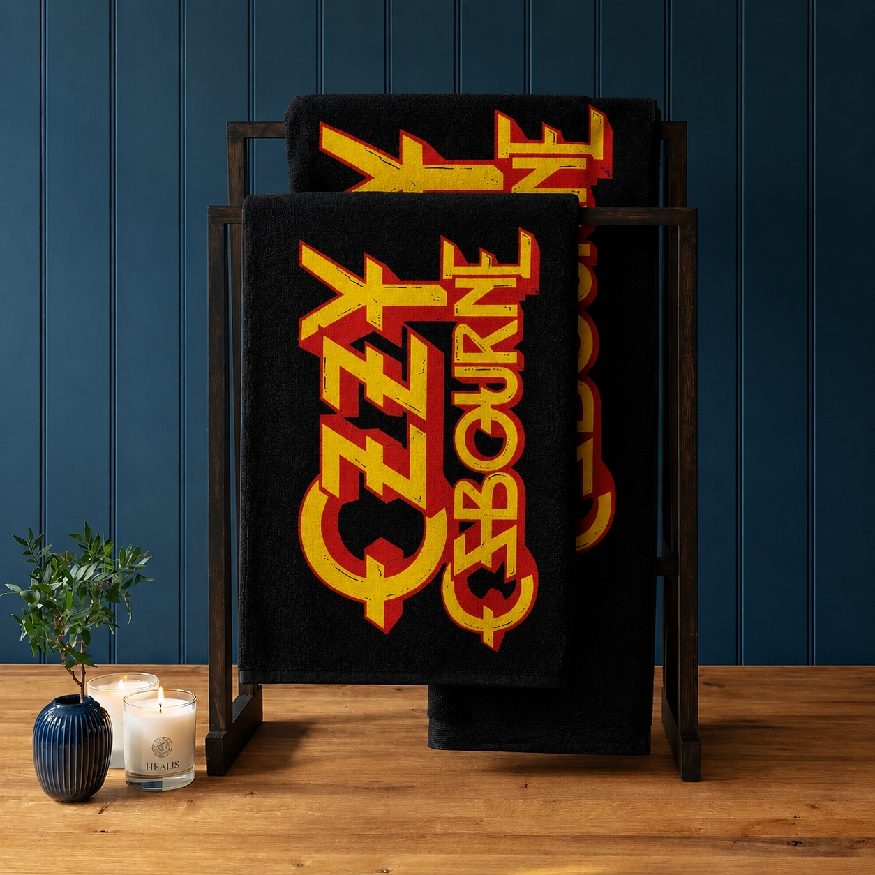 Rocksax Ozzy Osbourne Towel - Logo Black
