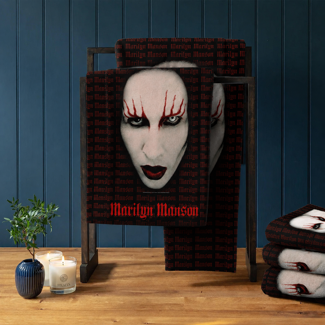 Rocksax Marilyn Manson Towel - Lips
