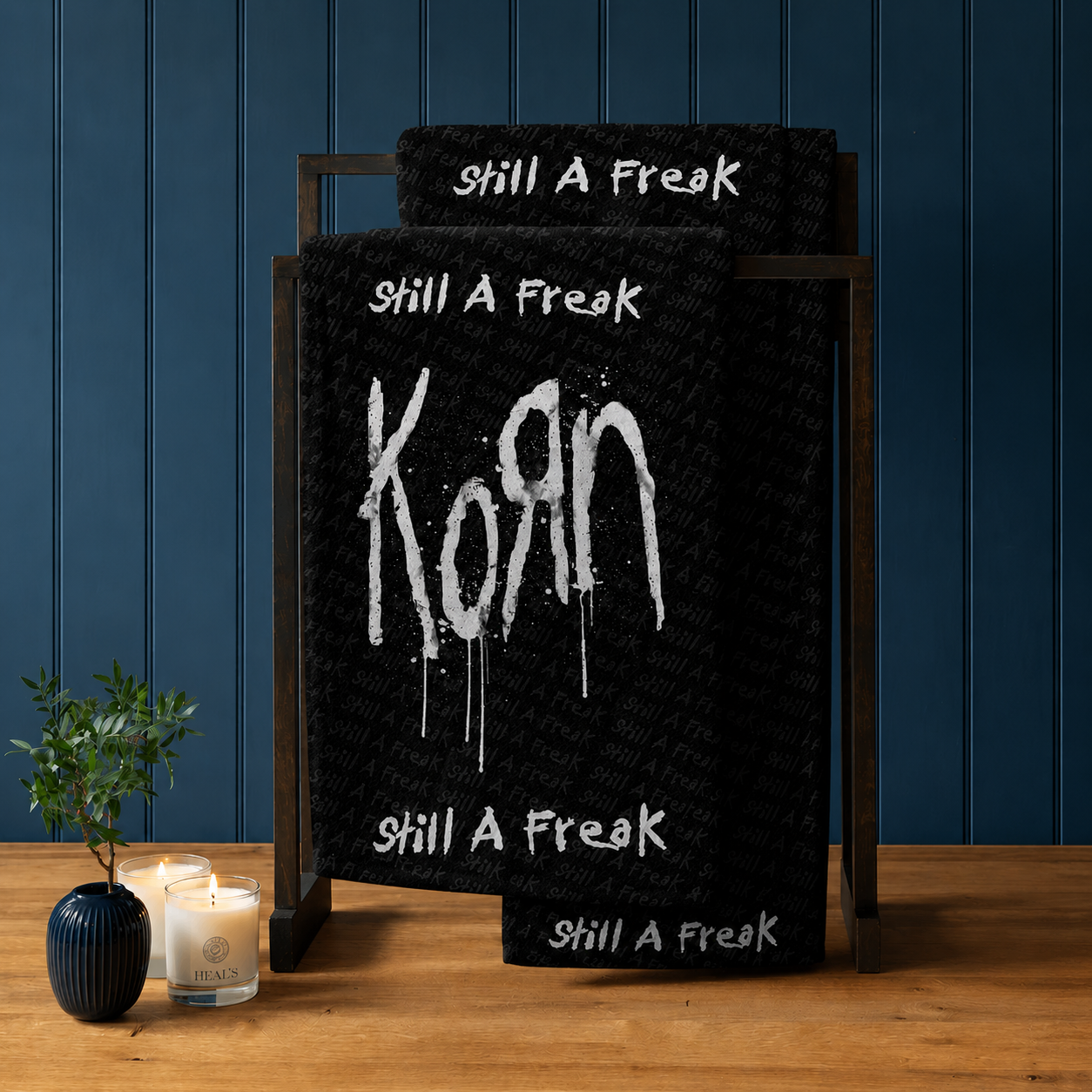 Rocksax Korn Towel - Still A Freak Black