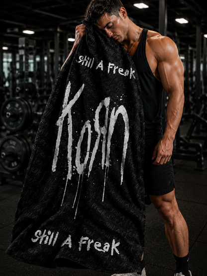 Rocksax Korn Towel - Still A Freak Black