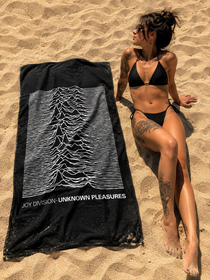 Rocksax Joy Division Towel - Unknown Pleasures Black
