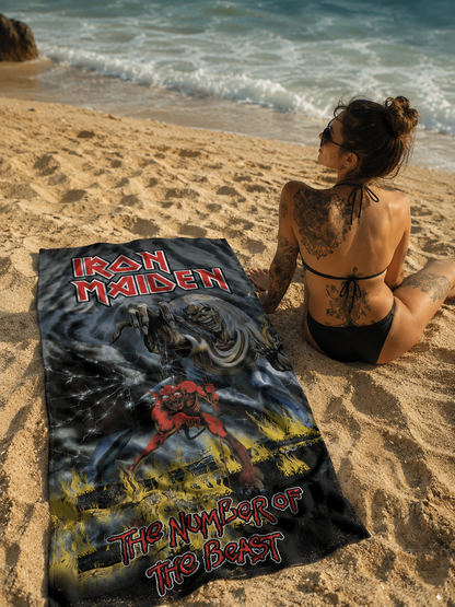Rocksax Iron Maiden Towel - Number of The Beast