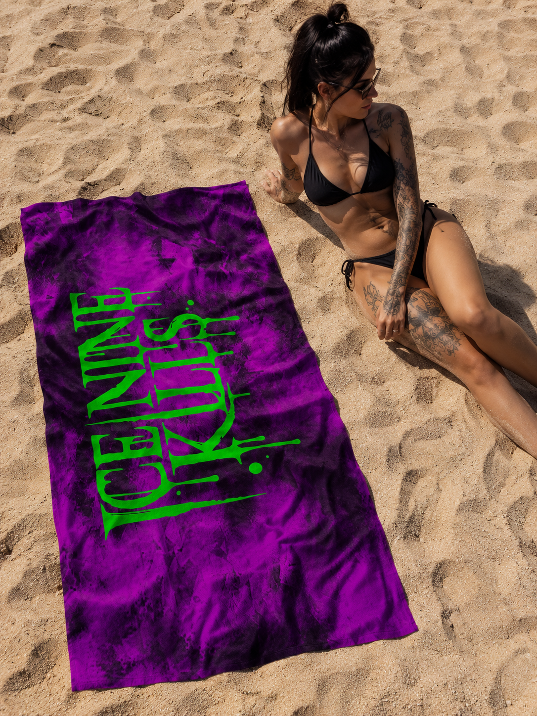 Rocksax Ice Nine Kills Towel - Green Logo