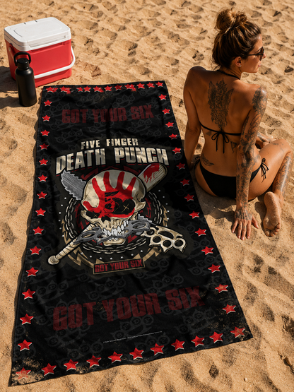 Rocksax Five Finger Death Punch Towel - Got Your Six