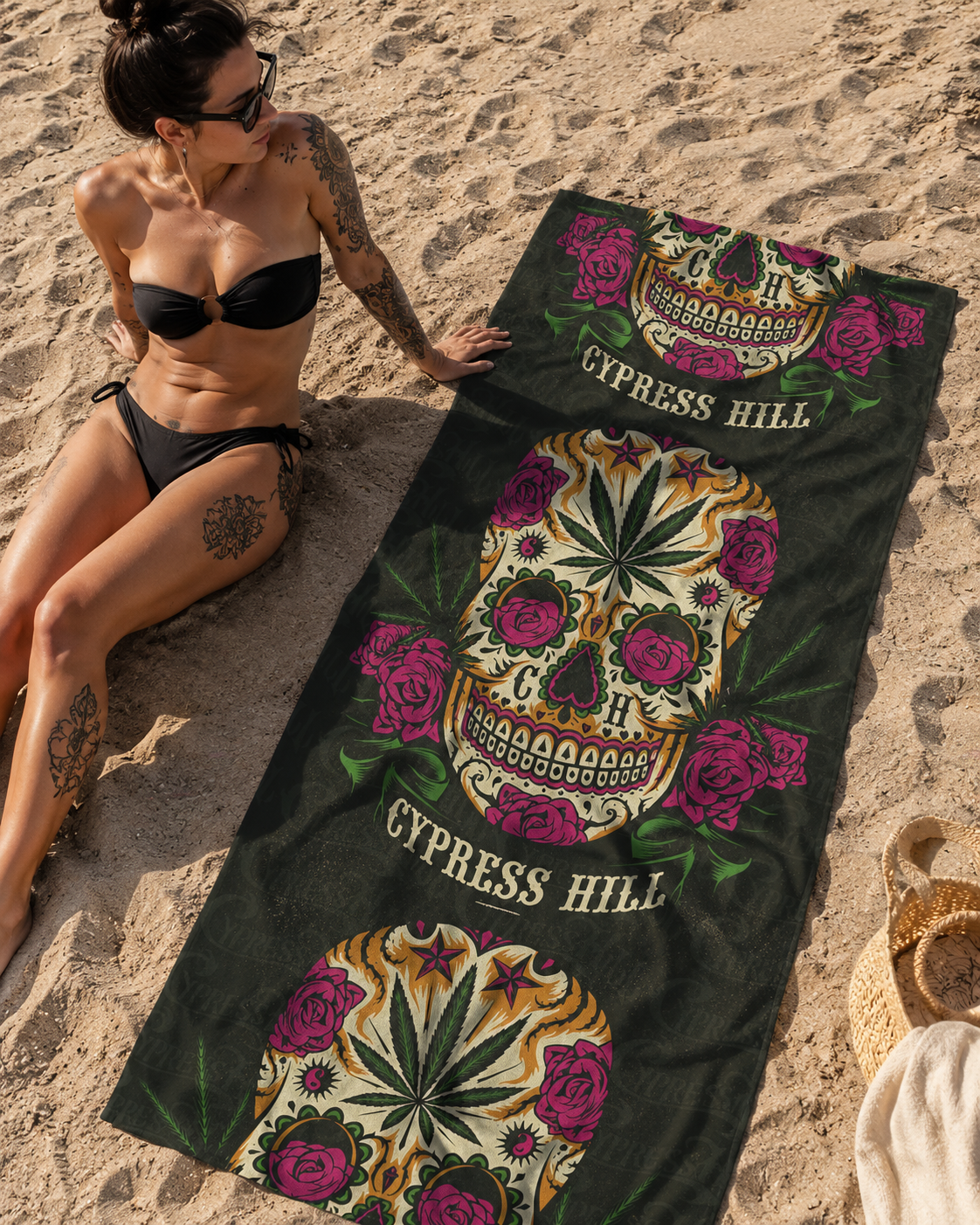 Rocksax Cypress Hill Towel - Tequila Sunrise Black