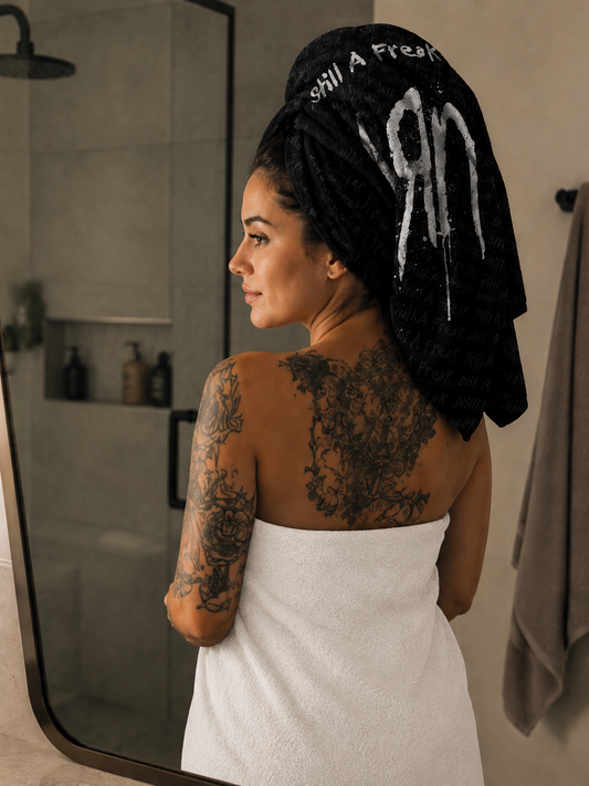 Rocksax Korn Towel - Still A Freak Black