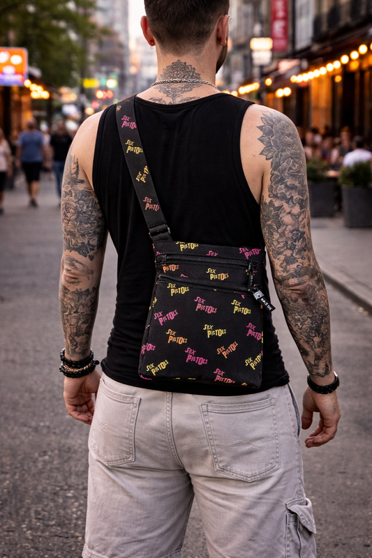 Rocksax Sex Pistols Body Bag - Logo All Over Print