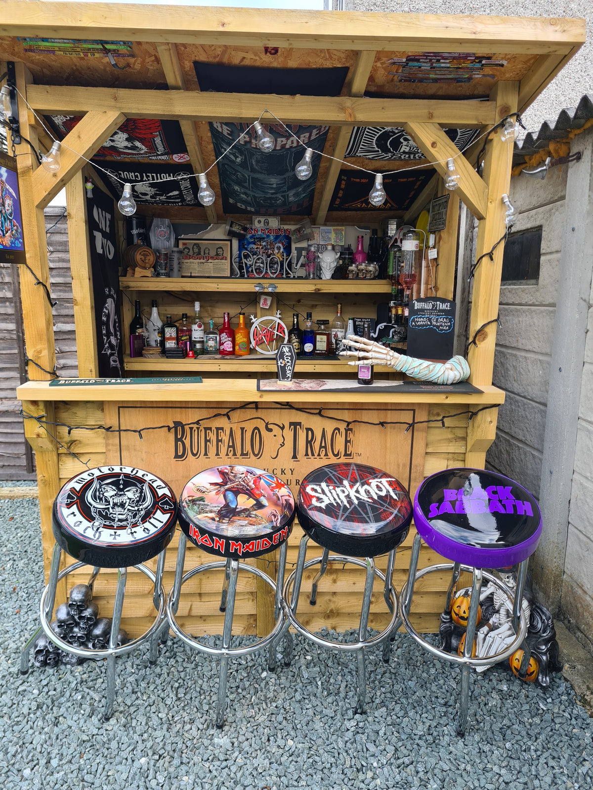 Rocksax Black Sabbath Bar Stool - Logo