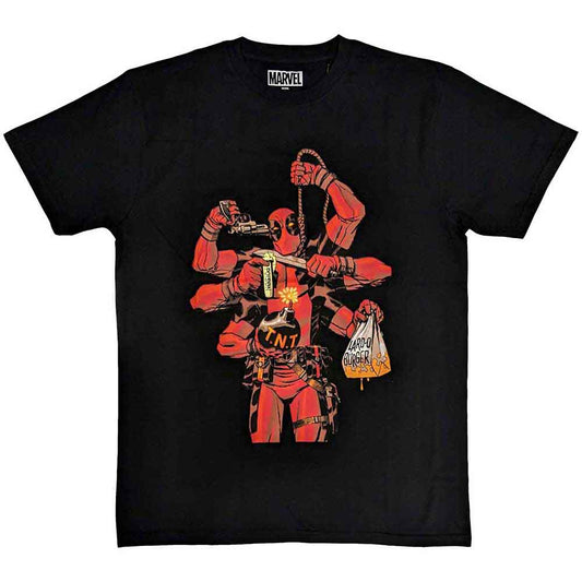Marvel Comics T Shirt - Deadpool Arms