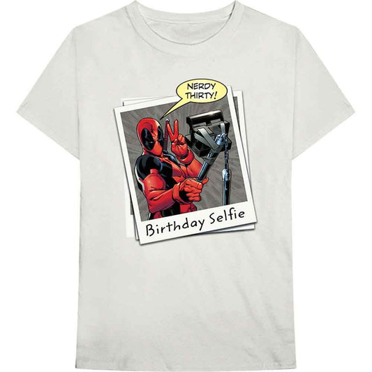 Marvel Comics T Shirt - Deadpool Birthday Selfie
