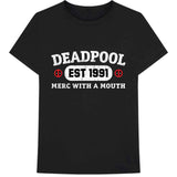 Marvel Comics T Shirt - Deadpool Merc With A Mouth Est 1991