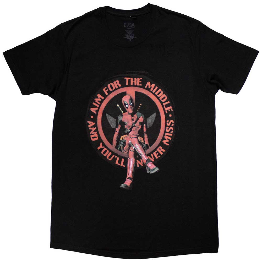 Marvel Comics T Shirt - Deadpool Aim Middle