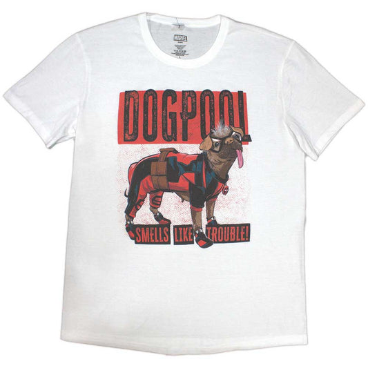 Marvel Comics T Shirt - Deadpool Dogpool Smells Like Trouble