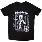 Marvel Comics T Shirt - Deadpool Merc With A Mouth Max Effort