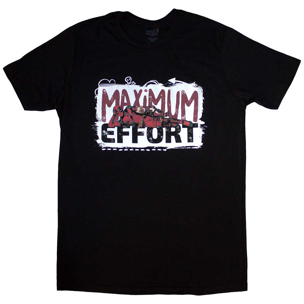 Marvel Comics T Shirt - Deadpool Maximum Effort
