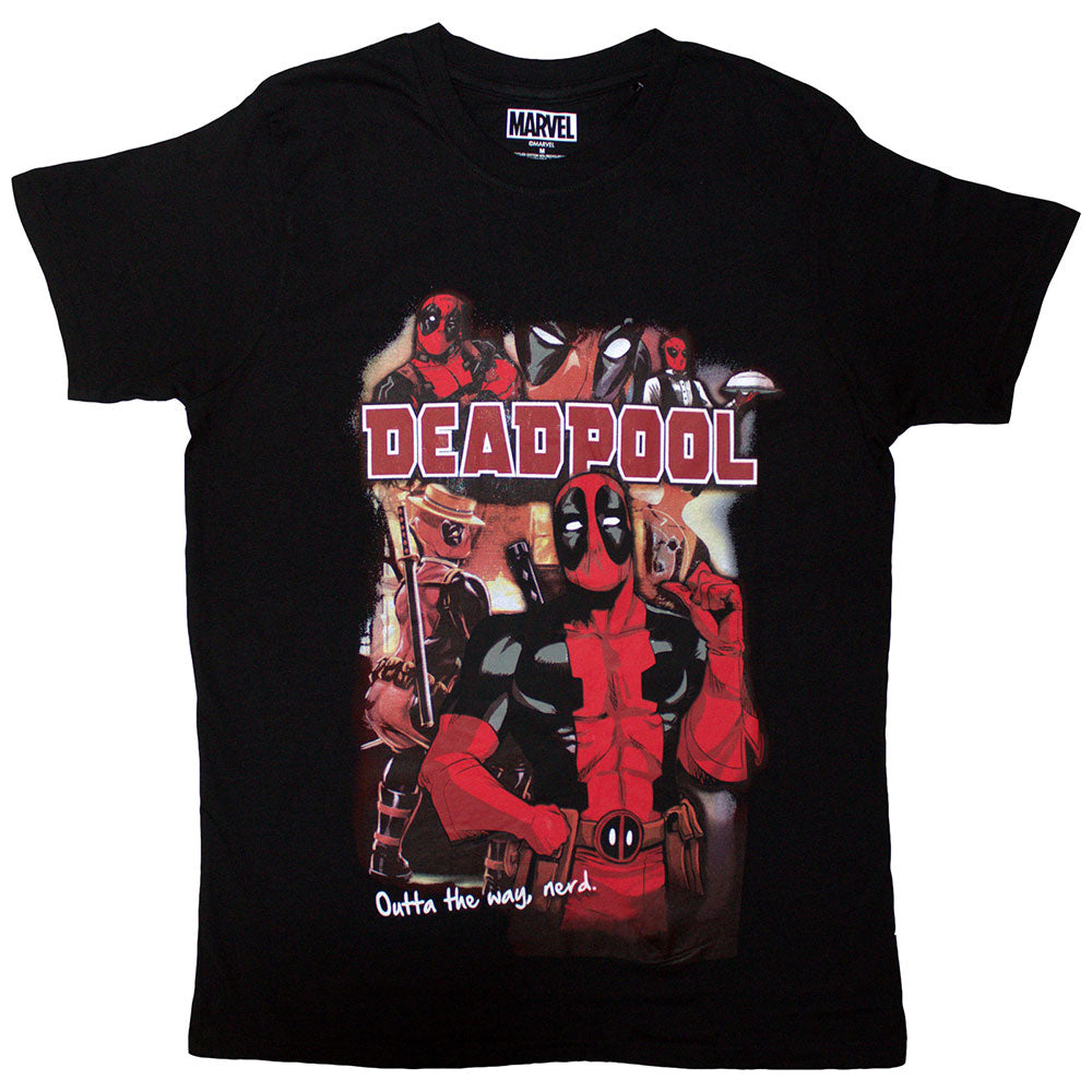 Marvel Comics T Shirt - Deadpool Outta The Way Nerd | Buy Now For 19.99