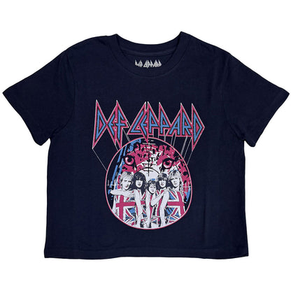 Def Leppard Women's Crop Top - Pyro Tour