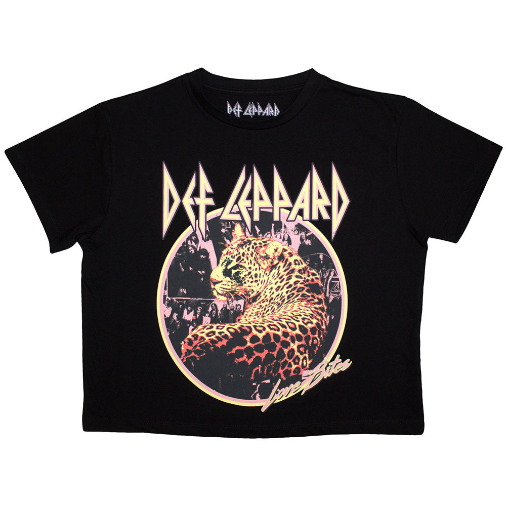 Def Leppard Women's Crop Top - Love Bites | Buy Now For 24.99