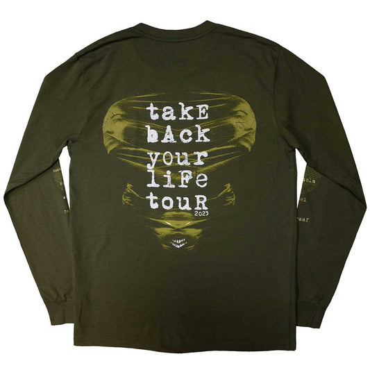 Disturbed Long Sleeve T Shirt - European Tour '23 Take Back