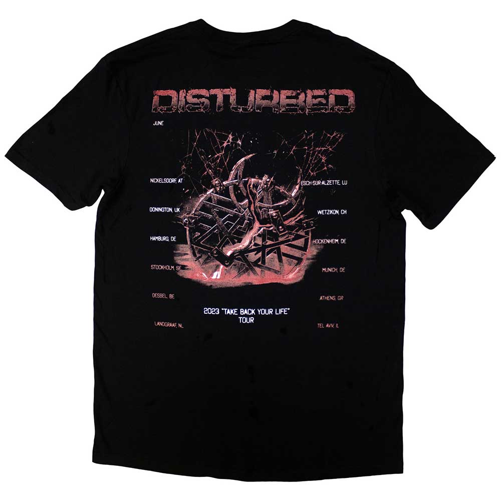 Disturbed T Shirt - European Tour '23 Medallion