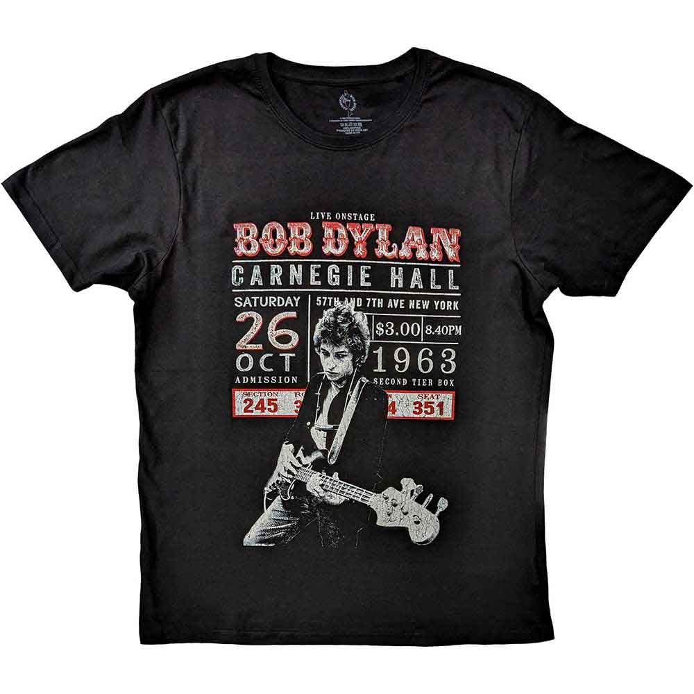 Bob Dylan T Shirt - Carnegie Hall '63 | Buy Now For 24.99
