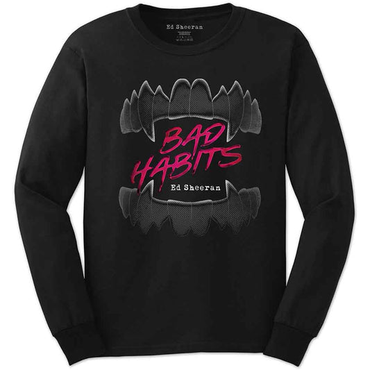 Ed Sheeran Long Sleeve T Shirt - Bad Habits