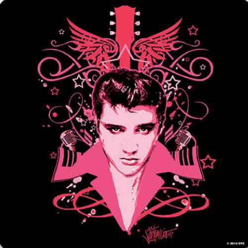 Elvis Presley Cork Coaster - Horror Logo JD Print | Buy Now For 9.99