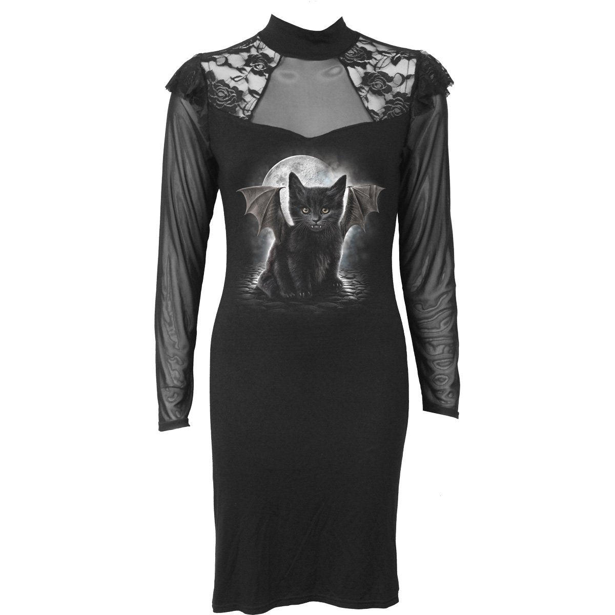 BAT CAT - Lace Shoulder Corset Dress