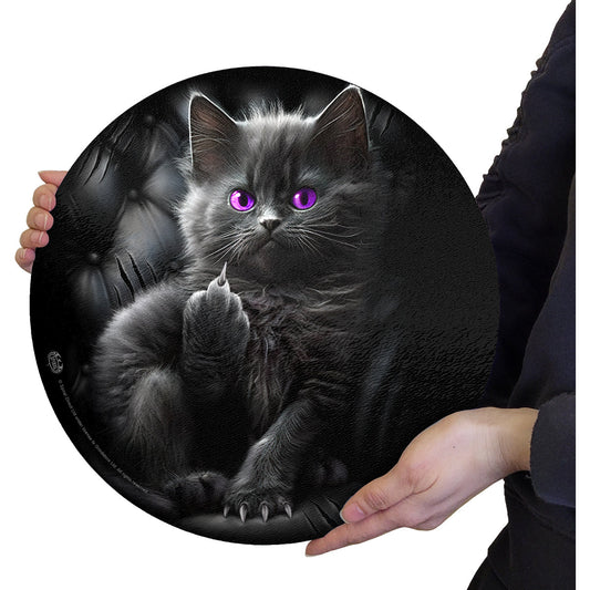 CATTITUDE - Glass Chopping Board (Circular)