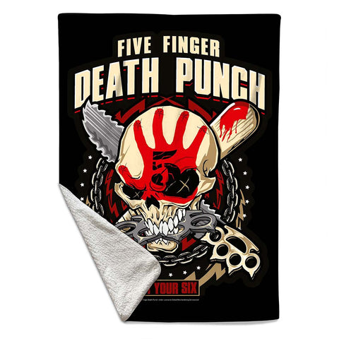 Rocksax Five Finger Death Punch Sherpa Fleece Blanket - Got Your Six