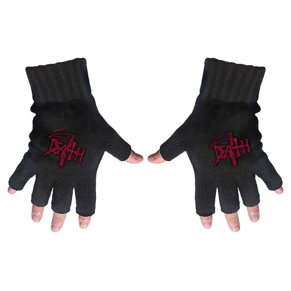 Death Fingerless Gloves - Logo