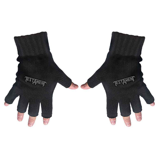 Testament Fingerless Gloves - Logo